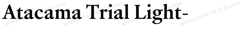 Atacama Trial Light字体转换
